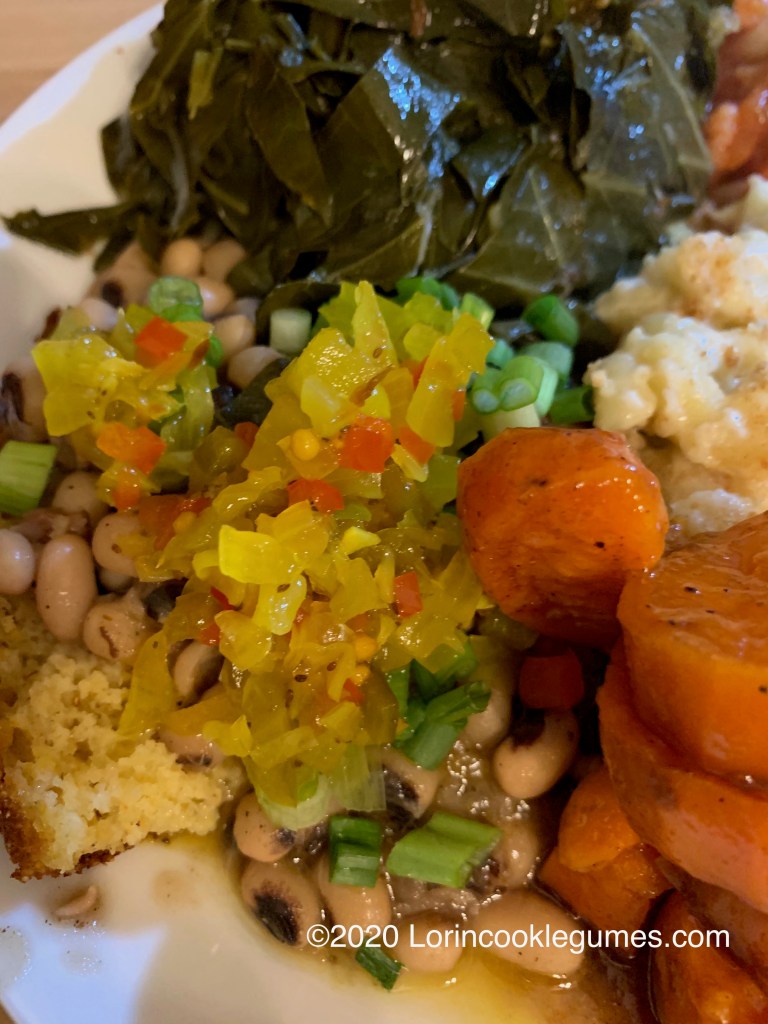 Serve with chow chow and green onion. 