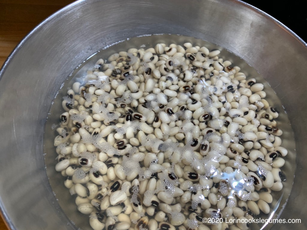 Soak your black eyed peas overnight. 